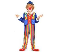 déguisement clown joyeux garçon - 5/6 ans - multicolore - guirca 85719 Multicolore G
