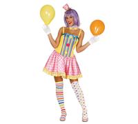 Déguisement Clown Pastel Femme L (42-44) Multicolore