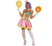 FIESTAS GUIRCA Déguisement clown pastel femme - Coloré - M (38-40)