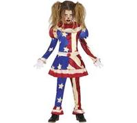 déguisement clown patriotique sanguinaire fille - 5/6 ans - rouge - guirca 78100 Rouge G
