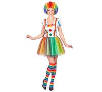 Déguisement clown peinture multicolore femme