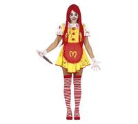 DÉGUISEMENT CLOWN RONALD BURGER ENSANGLANTÉ ADO 14/16 ANS Jaune 14-16 ans