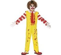 déguisement clown ronald burger ensanglanté garçon - 5/6 ans - jaune - guirca 78142 Jaune G