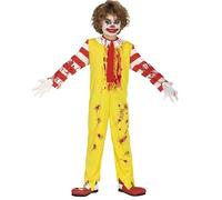 DÉGUISEMENT CLOWN RONALD BURGER ENSANGLANTÉ GARÇON BLANC 10-12 ans