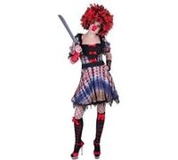 déguisement clown sinistre effrayant femme - xl - multicolore - funny espa 506203 44-46 Multicolore