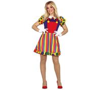 DÉGUISEMENT CLOWN SPECTACLE SALTIMBANQUE FEMME L Multicolore L