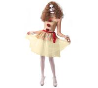 Déguisement clown terrifiant beige femme