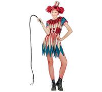 Déguisement clown tueur coloré Halloween femme