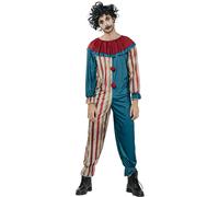 DEGUISE TOI - Déguisement clown tueur coloré Halloween homme - Combinaison - S - Multicolore - Déguisements adultes - 100% Polyester - Laver à la main - Halloween