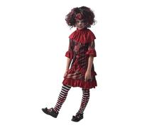 déguisement clown tueur diabolique fille - 7/9 ans - rouge - 91652