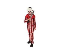 Déguisement Clown Rayé Rouge Et Blanc Adolescent - Taille: 10 À 13 Ans (140 À 164 Cm) Blanc