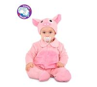 Déguisement Cochon Rose Bébé - DisfraZZes - Chapeau, combinaison, bottillons - Rose - Intérieur - Mixte 6-12 mois