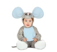 Déguisement Combinaison Avec Capuche Souris Grise Bébé 1 À 2 Ans (92-93 Cm) Argenté