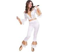 déguisement combinaison disco queen femme - m - blanc - amscan 9905716 Blanc