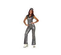 déguisement combinaison diva argent disco femme - l - gris - guirca 86579 Gris G