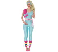 Déguisement Combinaison Gym Bleue Barbie Femme Medium Bleu