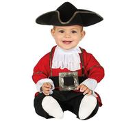 Déguisement combinaison pirate rouge bébé 1-2 ans