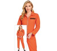 Déguisement Combinaison Prisonnière Orange Femme Orange, Cuivre, Mandarine