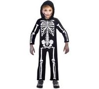 déguisement combinaison squelette enfant - 6/8 ans - noir - amscan 9907091 Noir G
