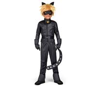 Déguisement Complet Chat Noir Miraculous Enfant - Taille: 6 - 8 Ans (125 -135 Cm) Noir