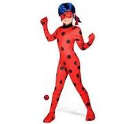 Deguisement complet miraculous ladybug enfant 9/11 ans - combinaison + 6 accessoires (perruque masque etc) - set luxe + carte