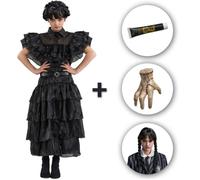Déguisement complet Robe de bal Mercredi Addams Nevermore - Licence Officielle - 3 tailles disponibles 11-12 ans