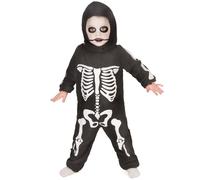 Déguisement Complet Squelette Garçon - Taille: Xxs 1-2 Ans (80-92 Cm) Noir