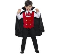 Déguisement - Comte Dracula - Cape Rouge Multicolore - Halloween - Garçon 3-14 ans 5-6 ans