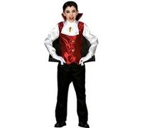déguisement comte vampire élégant garçon - 7/9 ans - rouge - guirca 81821 Rouge G
