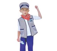 Déguisement Conducteur Locomotive - Tenue Fantaisie Jeu Rôle Enfant, Costume Festival Halloween Noël, Ensemble Matériaux Doux Confortables, Habillage Réaliste Imagination Ludique, Accessoire