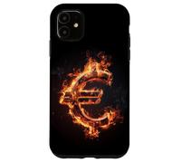 Déguisement Cool Burning Euro Sign Coque pour iPhone 11
