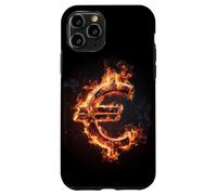 Déguisement Cool Burning Euro Sign Coque pour iPhone 11 Pro