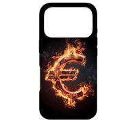 Déguisement Cool Burning Euro Sign Coque pour iPhone 17 Pro