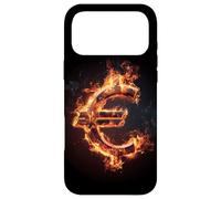 Déguisement Cool Burning Euro Sign Coque pour iPhone 17 Pro Max