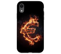 Déguisement Cool Burning Euro Sign Coque pour iPhone XR