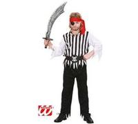 Widmann Costume Pirate garçon – Manteau, Pantalon, Ceinture, Bandana 140 cm (8-10 ans)