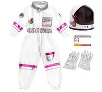 Deguisement Cosmonaute Enfant Cosmonaute Avec Astronaute Casque Gants Costume D'astronaute Combinaison Spatiale Anniversaire Long Bequeme Costume De Fantaisie Pour Halloween Cosplay Carnaval