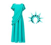 Déguisement Cosplay De La Statue De La Liberté - Costume Robe Lady Liber Couronne Et, Costume De La Statue De La Liberté | La Statue De La Liberté Habille Des Robes De Cosplay Pour Les Articles De