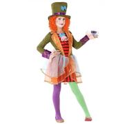 Déguisement / Costume - ATOSA - Chapelier Fou - Fille - Robe et chapeau haut de forme - Multicolore 5-6 ans