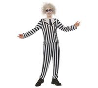 DÉGUISEMENT COSTUME BEETLEJUICE JERSEY HOMME M Blanc M