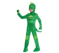 Fancy Me Garçon Fille Officiel Pyjama Masques Vert Gekko TV 4 Pièces Costume Déguisement 3-8 Ans - Vert, 7-8 Years