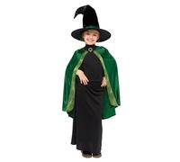Amscan – Déguisement enfant Professeur McGonagall – robe, chapeau et cape – 6-8 ans, vert