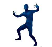 P'TIT CLOWN - 30322 - Costume KOLALAPO - Déguisement Seconde Peau Adulte - Pour Carnaval, Halloween et autres Fêtes Costumées - Facile à Enfiler - Zip à l’arrière - Polyester - M - Bleu