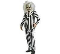 déguisement costume rayé fantôme beetlejuice homme - m/l - blanc - générique r88735std Blanc G