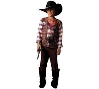 Déguisement Cow Boy Illusion pour Garçon CESAR - Costume Complet (T-shirt + Pantalon) - Marron - 4 ans et plus