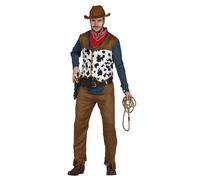 DÉGUISEMENT COWBOY VACHER GRANDES PLAINES HOMME L Bleu, Turquoise, Ciel, Marine L