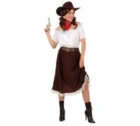 Déguisement cowgirl blanc et marron femme M