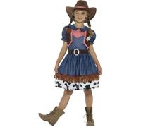 Déguisement cowgirl texane fille - MARQUE - Bleu - 3 ans - Intérieur - Robe avec gilet et chapeau 4-6 ans