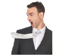 Déguisement - Cravate blanche à sequins adulte