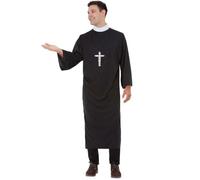 Déguisement curé homme Prêtre, Moine, Pape, Professions - Noir M